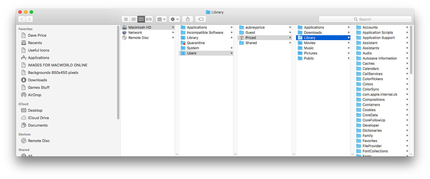 Visible Mac Library Folder
