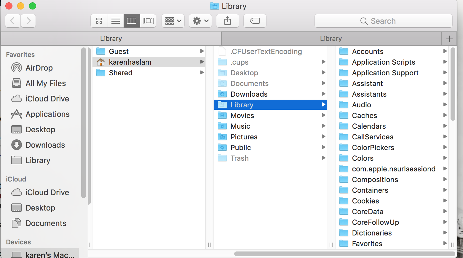Library Directory Mac